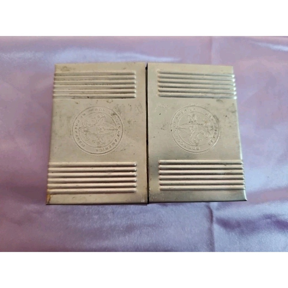 Vintage Boy scouts BSA Folding Camping Pocket Stove With Heatab's